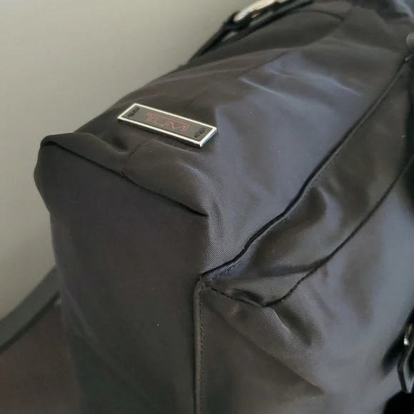 Unisex Tumi Black Nylon Voyageur Frankfurt North/South Foldable Tote